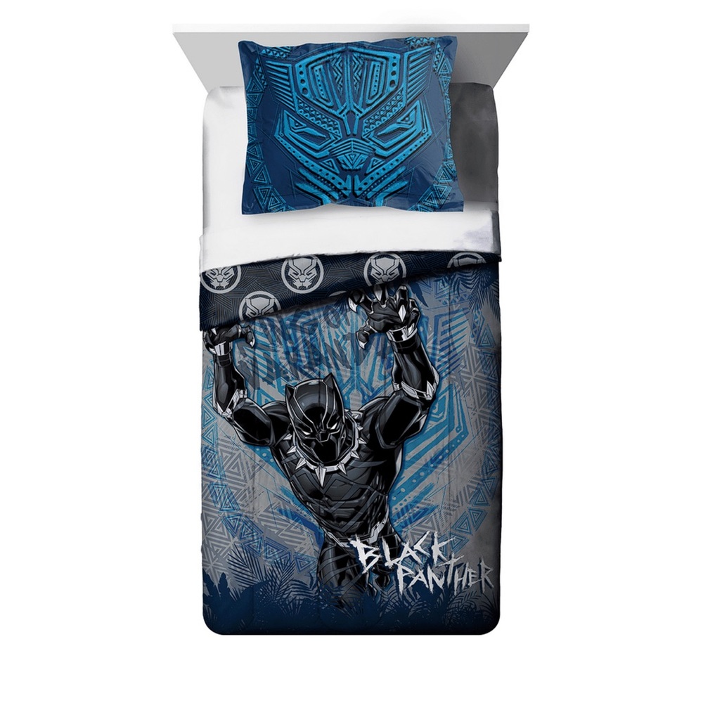 Kids 2-Piece Twin/Full Reversible Comforter and Sham Bedding Set